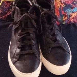 Ugg Black LeatherbHigh Tops